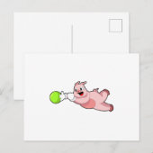 Varkensbowling Bowlingbal Briefkaart (Voorkant / Achterkant)