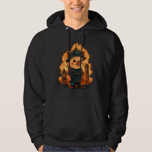Varkensbrandweerman op brandweervarken hoodie