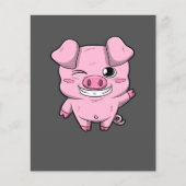 Varkensbrochures | Roze varkens | Afzet van varken Flyer (Voorkant)