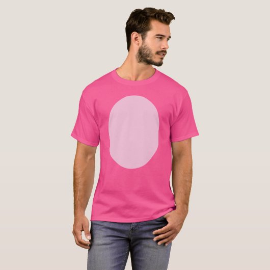 Varkensbuik roze bont boerendier t-shirt (Voorkant volledig)