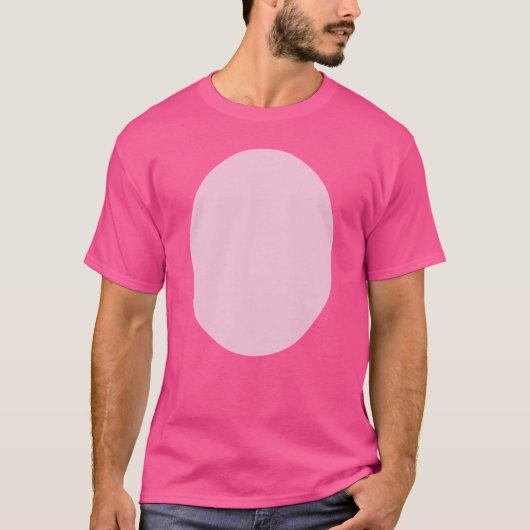 Varkensbuik roze bont boerendier t-shirt (Voorkant)