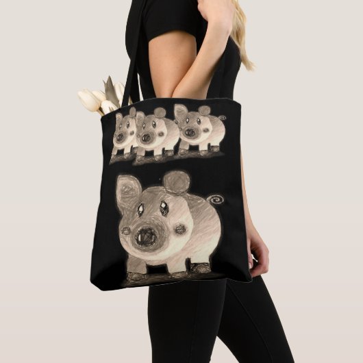 Varkenscanvas tas (Dichtbij)
