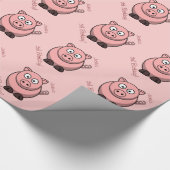 VarkensCartoon | Gepersonaliseerde jaarlijkse groe Cadeaupapier (Hoek)