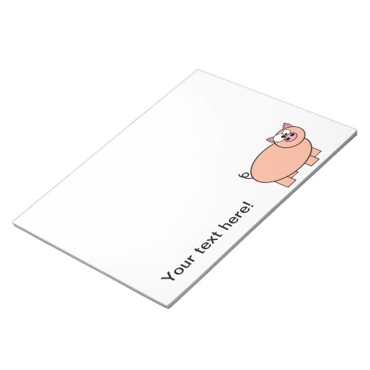 Varkenscartoon Notitieblok (Schuin)