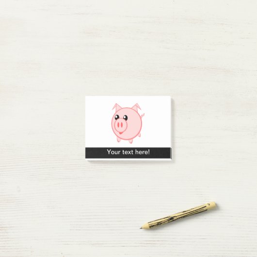 Varkenscartoon Post-it® Notes (Op bureau)