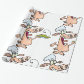 Varkenschef Met Eten Cadeaupapier (Uitgerold)