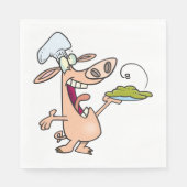 Varkenschef Met Eten Servet (Voorkant)