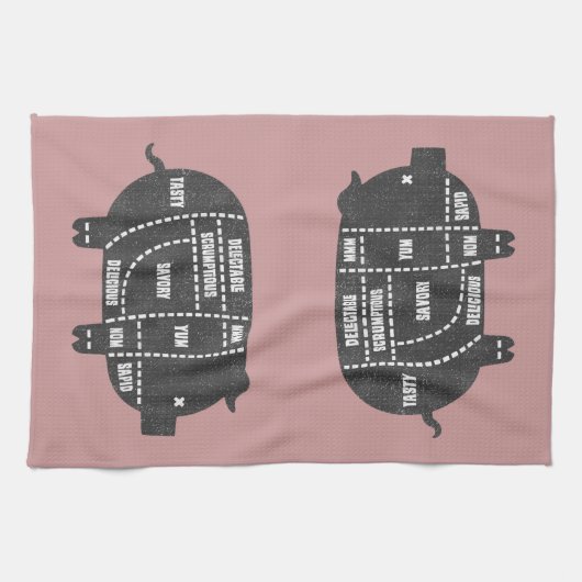 Varkensdeelstukken III Theedoek (Horizontaal)