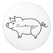 Varkensdier Thunder_Cove Keramische Knop (Voorkant)