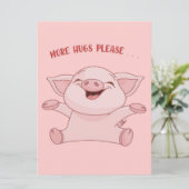 Varkensdieren | Baby Cute Pig | Cartoon Pig (Staand voorkant)