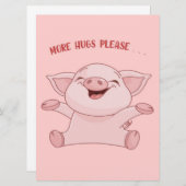 Varkensdieren | Baby Cute Pig | Cartoon Pig (Voorkant / Achterkant)