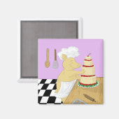 Varkensgebak Chef Koelkast Magnet (Voorkant / Achterkant)