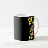 Varkensgebraden barbecue krijgt Piggy With It BBQ Koffiemok (Voorkant rechts)