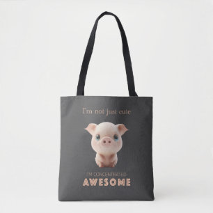 Varkensgeconcentreerd Geweldige Leuk Schattig Funn Tote Bag