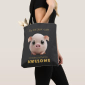 Varkensgeconcentreerd Geweldige Leuk Schattig Funn Tote Bag (Dichtbij)