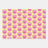 Varkensgezicht cartoon aangepaste kleur wrapping p inpakpapier vel (Voorkant 3)