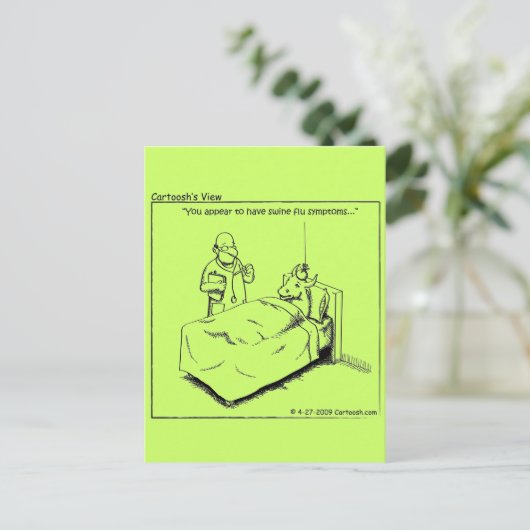 Varkensgriep Briefkaart (Staand voorkant)