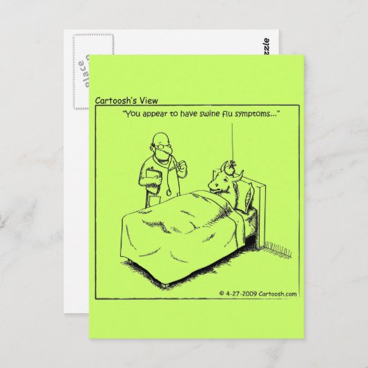 Varkensgriep Briefkaart (Voorkant / Achterkant)