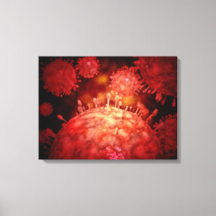 Varkensgriepvirus Canvas Afdruk
