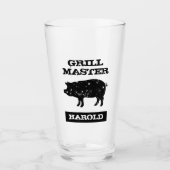 varkensgrill Masterglas cadeau voor mannen Glas (Voorkant)