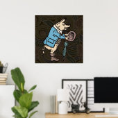 Varkenshaar Formeel Antiek Poster (Thuiskantoor)