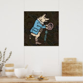 Varkenshaar Formeel Antiek Poster (Keuken)