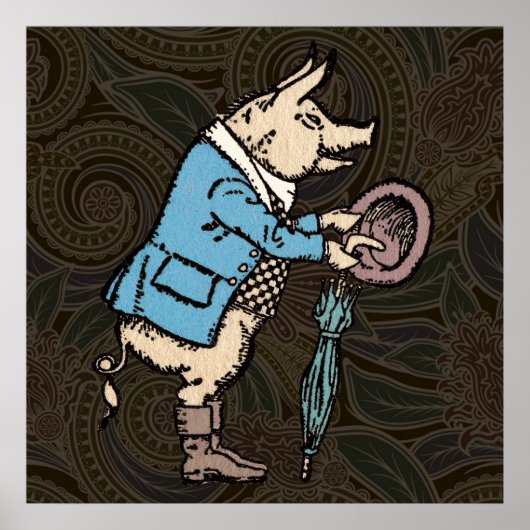 Varkenshaar Formeel Antiek Poster (Voorkant)