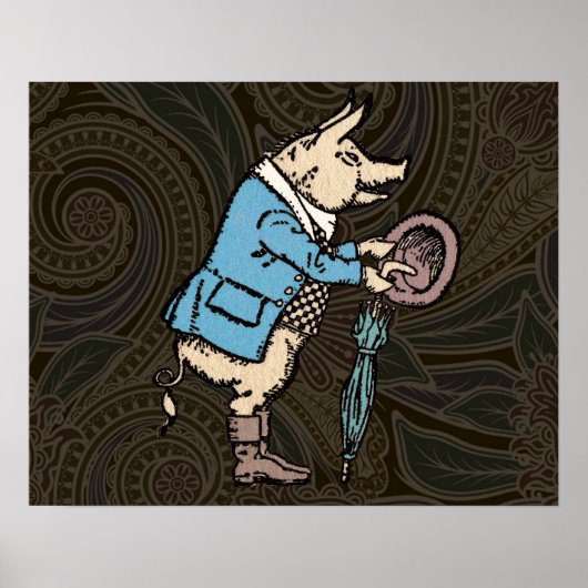 Varkenshaar Formeel Antiek Poster (Voorkant)