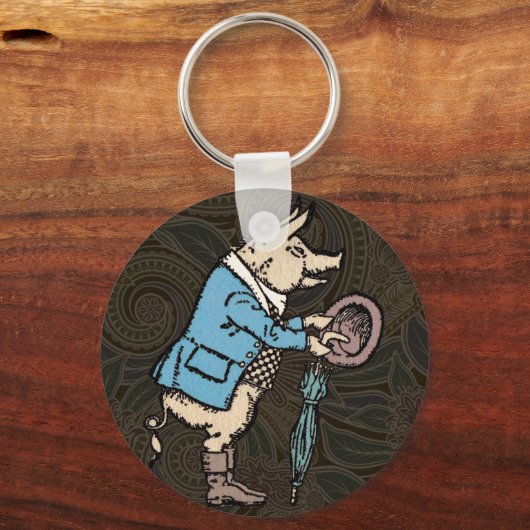 Varkenshaar Formeel Antiek Sleutelhanger (Voorkant)