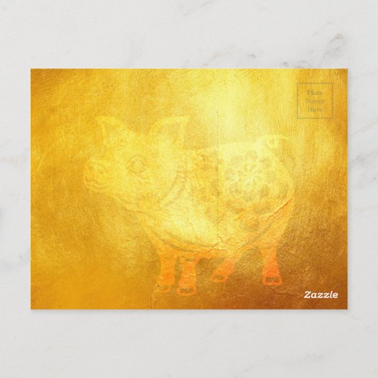 Varkenshaar: Groet in Vietnamees Briefkaart (Achterkant)