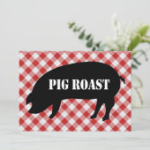 Varkenshaar Silo, Red en White Checkered Fabric Pi Kaart (Staand voorkant)