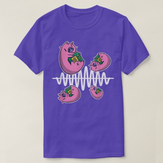 Varkenshamradio-operator voor rondfrequentiegolven t-shirt (Design voorkant)