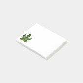 Varkensholte eenzame groene bladklaver geïsoleerd post-it® notes (Schuin)