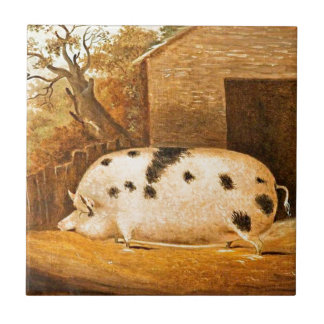 Varkenshond  Boerderij Art Painting Tegeltje