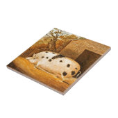 Varkenshond  Boerderij Art Painting Tegeltje (Zijkant)