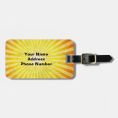 Varkenshoofd; geel bagagelabel (Voorkant horizontaal)