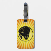 Varkenshoofd; geel bagagelabel (Achterkant verticaal)