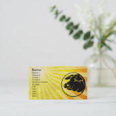 Varkenshoofd; geel visitekaartje (Staand voorkant)