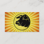 Varkenshoofd; geel visitekaartje (Achterkant)