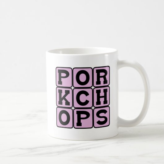 Varkenshop, varkensvlees koffiemok (Rechts)