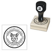 Varkenshouder varkensvlees rubberstempel (Gestempeld)