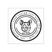 Varkenshouder varkensvlees rubberstempel (Afrduk)