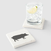 Varkenshouderij Marble Stone Onderzetter (Zijkant)