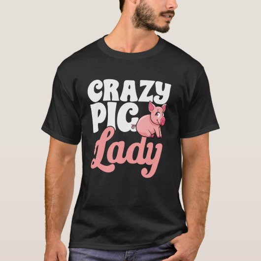 Varkenshuisdieren - Crazy Pig Lady Pullover Hoodie (Voorkant)