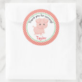 Varkenshuisdieren Stickers - Rode Checkers Achterg (Tas)