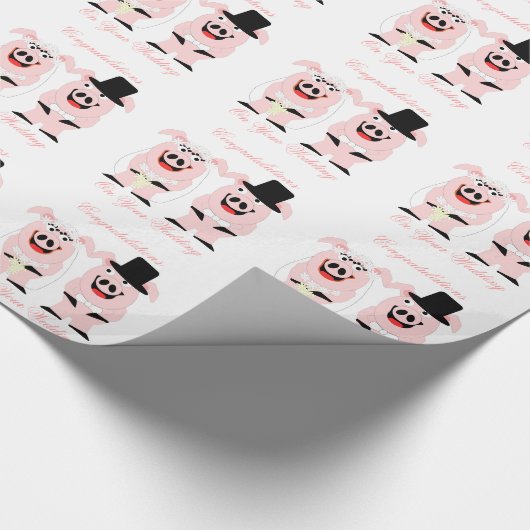 varkenshuwelijk cadeaupapier (Hoek)