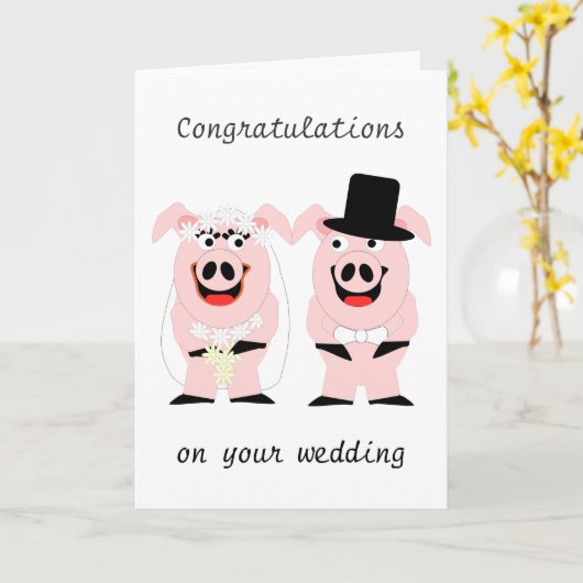 Varkenshuwelijk Kaart (Gele Bloem)