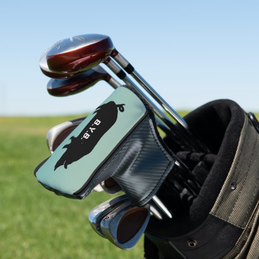 Varkensilhouet met aangepaste tekst golfheadcover (Insitu)