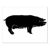 Varkensilhouet Rechts Onder ogen ziend kunststemp Rubberstempel (Afrduk)