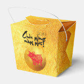 Varkensjaar 2019 groet Vietnamese gouden gunst doo Bedankdoosjes (Achterkant)